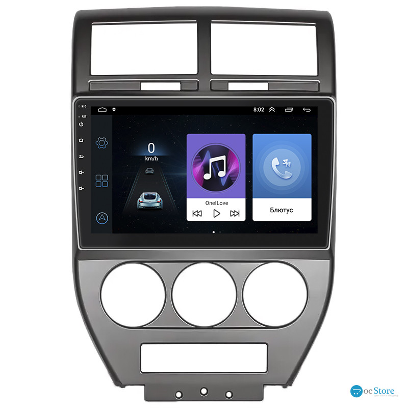 Штатная магнитола Lesko для Jeep Compass I 2006-2010 экран 10" 1/16Gb Wi-Fi GPS Base