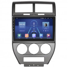 Штатная магнитола Lesko для Jeep Compass I 2006-2010 экран 10" 4/32Gb 4G Wi-Fi GPS Top
