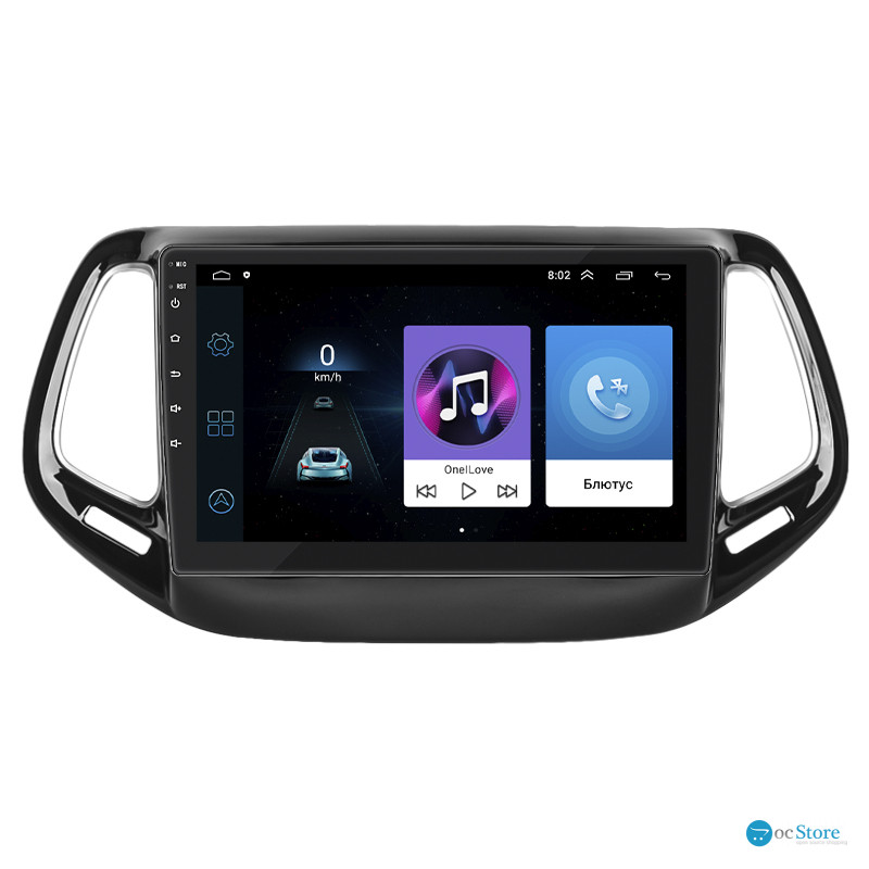 Штатная магнитола Lesko для Jeep Compass II 2017-н.в. экран 10" 1/16Gb Wi-Fi GPS Base
