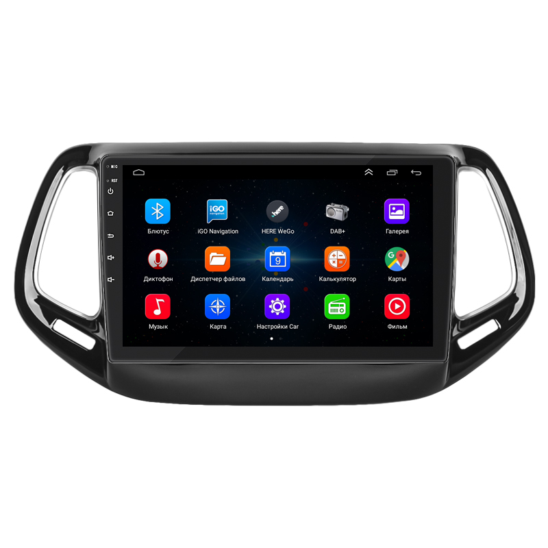 Штатная магнитола Lesko для Jeep Compass II 2017-н.в. экран 10" 1/16Gb Wi-Fi GPS Base