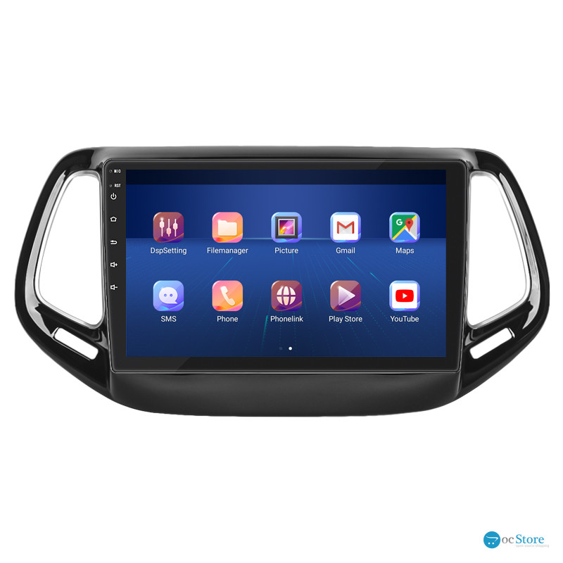 Штатная магнитола Lesko для Jeep Compass II 2017-н.в. экран 10" 2/32Gb Wi-Fi GPS Base