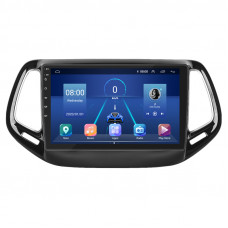 Штатная магнитола Lesko для Jeep Compass II 2017-н.в. экран 10" 4/32Gb 4G Wi-Fi GPS Top