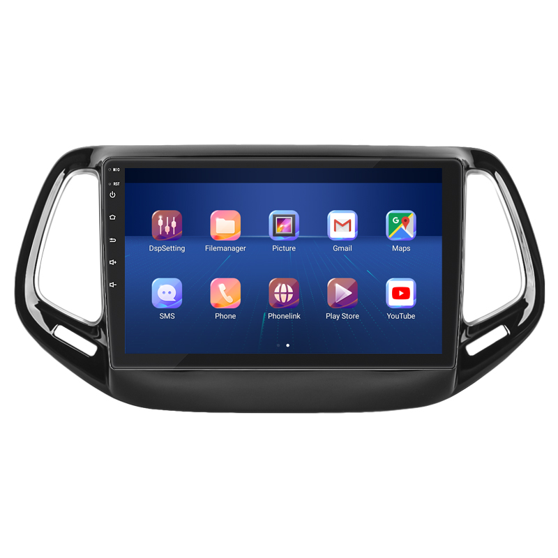 Штатная магнитола Lesko для Jeep Compass II 2017-н.в. экран 10" 6/128Gb 4G Wi-Fi GPS Top