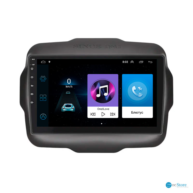 Штатная магнитола Lesko для Jeep Renegade I 2014-2019 экран 9" 1/16Gb Wi-Fi GPS Base
