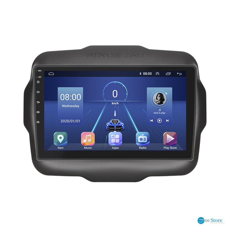Штатная магнитола Lesko для Jeep Renegade I 2014-2019 экран 9" 2/32Gb 4G Wi-Fi GPS Top