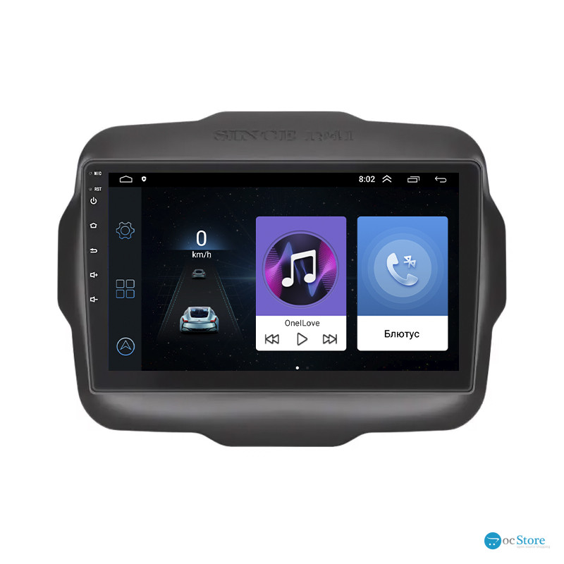 Штатная магнитола Lesko для Jeep Renegade I Рестайлинг 2018-н.в. экран 9" 1/16Gb Wi-Fi GPS Base