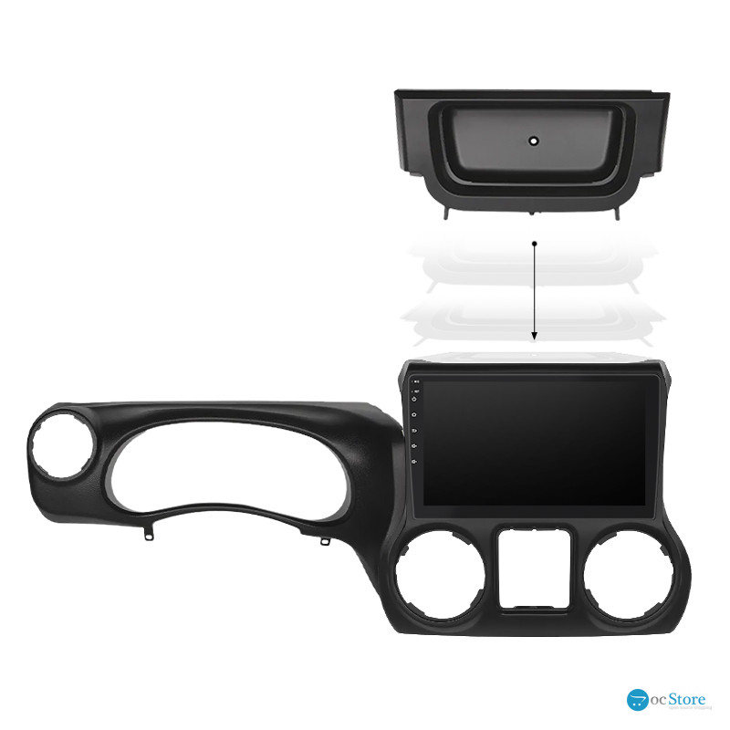 Штатная магнитола Lesko для Jeep Wrangler III (JK) 2007-2018 экран 10" 4/64Gb CarPlay 4G Wi-Fi GPS Prime
