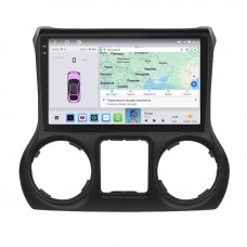 Штатная магнитола Lesko для Jeep Wrangler III (JK) 2007-2018 экран 10" 4/64 QLED CarPlay 4G Wi-Fi GPS 360 Prime