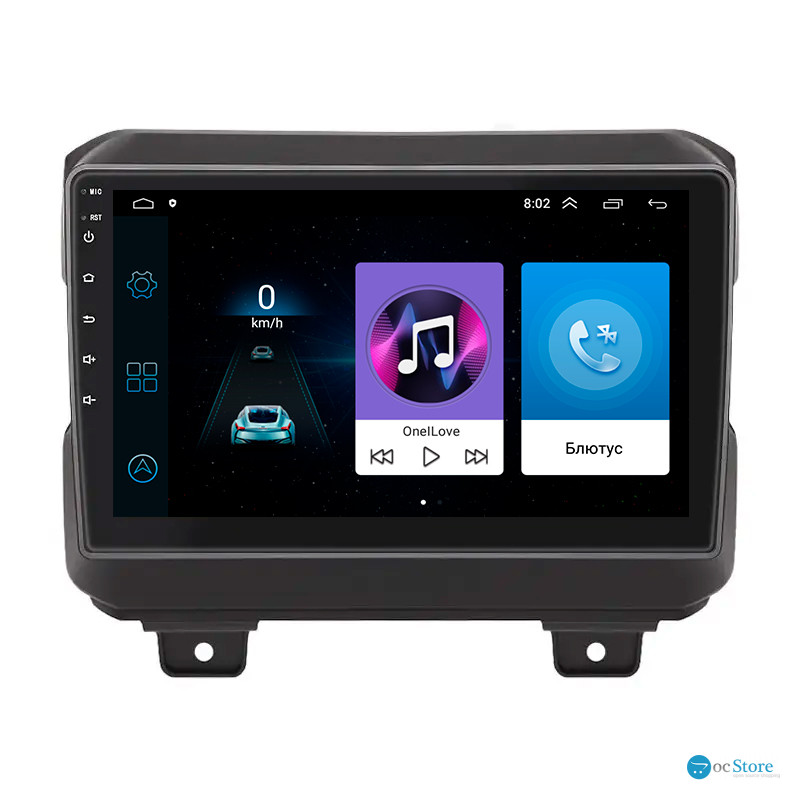 Штатная магнитола Lesko для Jeep Wrangler IV (JL) 2017-н.в. экран 9" 1/16Gb Wi-Fi GPS Base