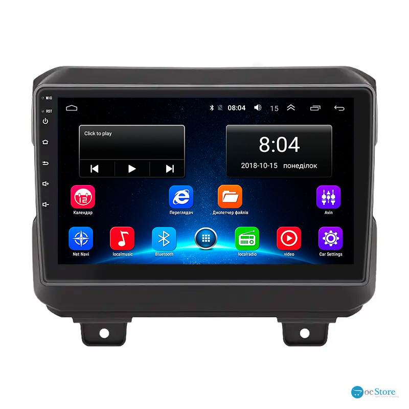 Штатная магнитола Lesko для Jeep Wrangler IV (JL) 2017-н.в. экран 9" 2/32Gb Wi-Fi GPS Base