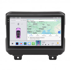 Штатная магнитола Lesko для Jeep Wrangler IV (JL) 2017-н.в. экран 9" 4/64 QLED CarPlay 4G Wi-Fi GPS 360 Prime