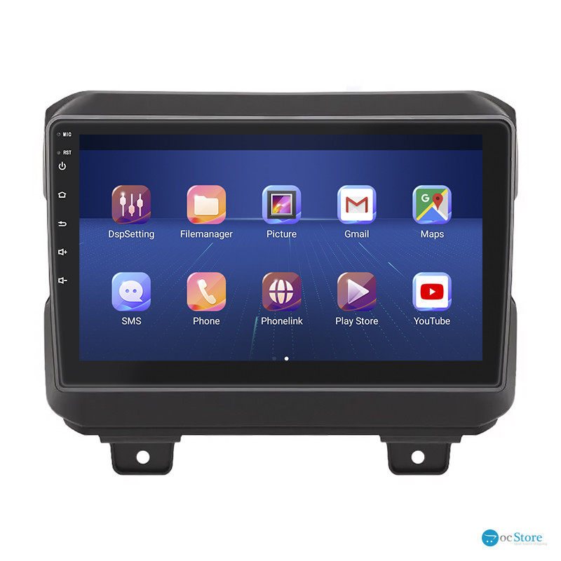 Штатная магнитола Lesko для Jeep Wrangler IV (JL) 2017-н.в. экран 9" 2/32Gb 4G Wi-Fi GPS Top