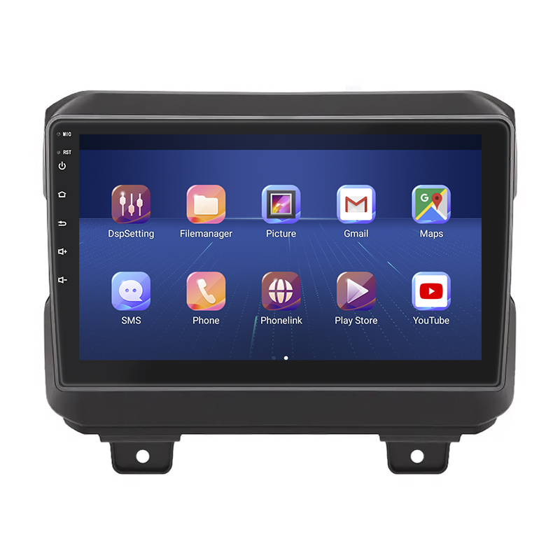 Штатная магнитола Lesko для Jeep Wrangler IV (JL) 2017-н.в. экран 9" 2/32Gb 4G Wi-Fi GPS Top