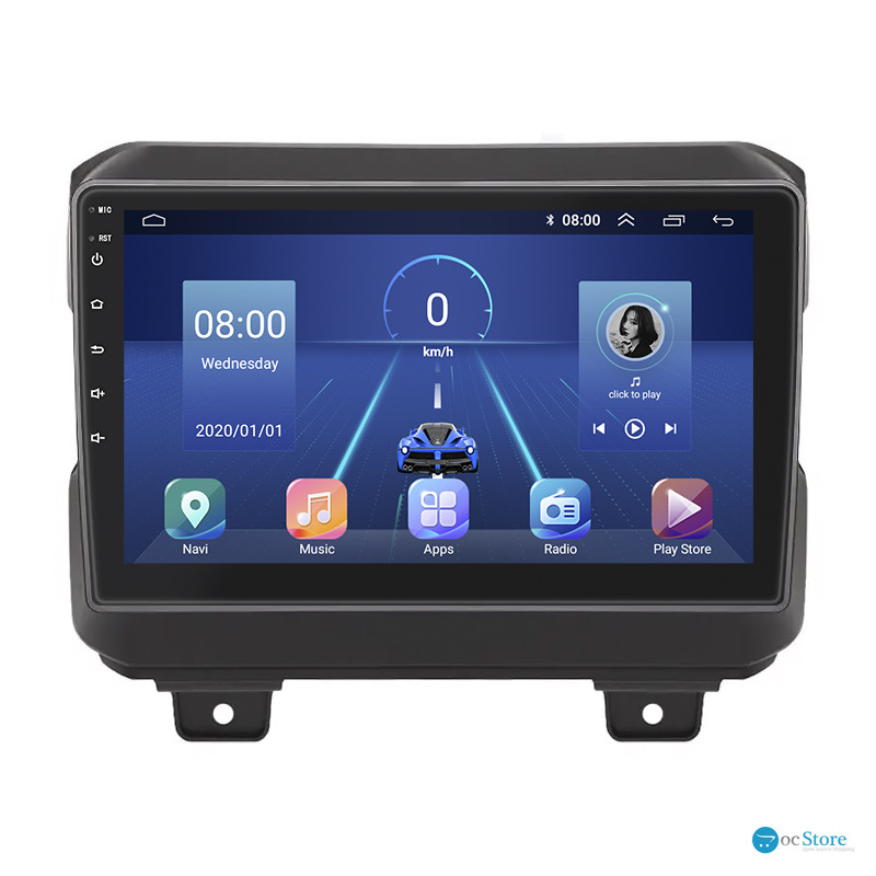 Штатная магнитола Lesko для Jeep Wrangler IV (JL) 2017-н.в. экран 9" 4/64Gb 4G Wi-Fi GPS Top