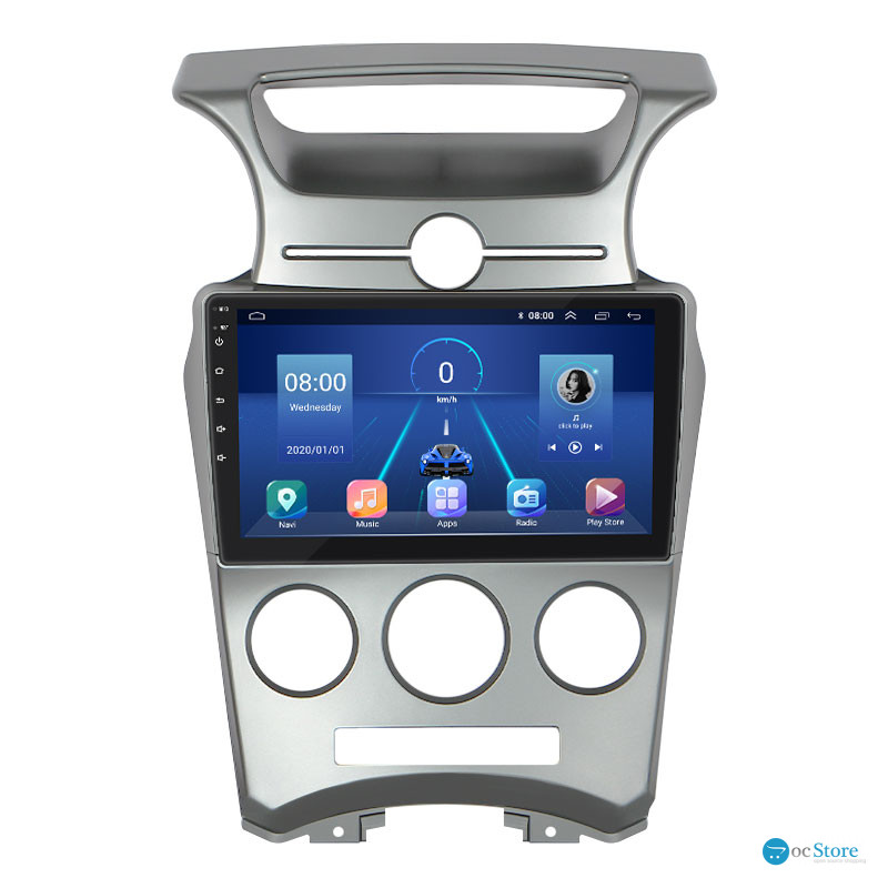 Штатная магнитола Lesko для Kia Carens II (UN) 2006-2012 экран 9" 4/64Gb 4G Wi-Fi GPS Top