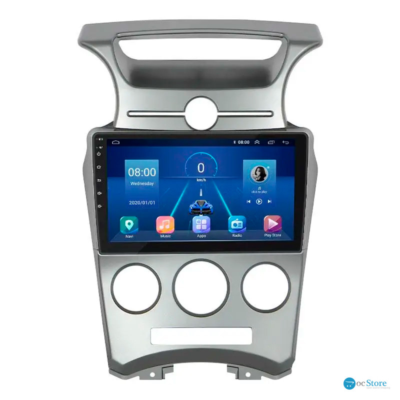 Штатная магнитола Lesko для Kia Carens II (UN) 2006-2012 экран 9" 6/128Gb 4G Wi-Fi GPS Top