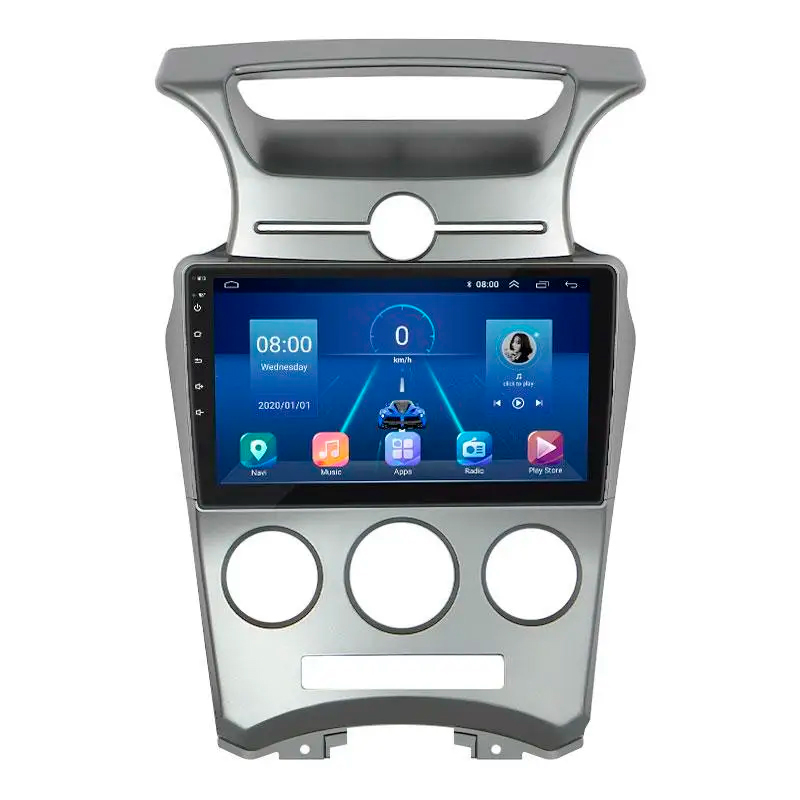 Штатная магнитола Lesko для Kia Carens II (UN) 2006-2012 экран 9" 6/128Gb 4G Wi-Fi GPS Top