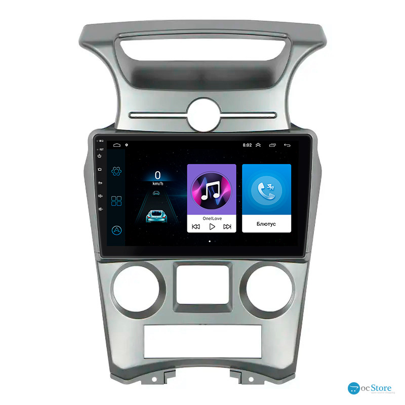 Штатная магнитола Lesko для Kia Carens II (UN) Auto AC 2006-2012 экран 9" 1/16Gb Wi-Fi GPS Base