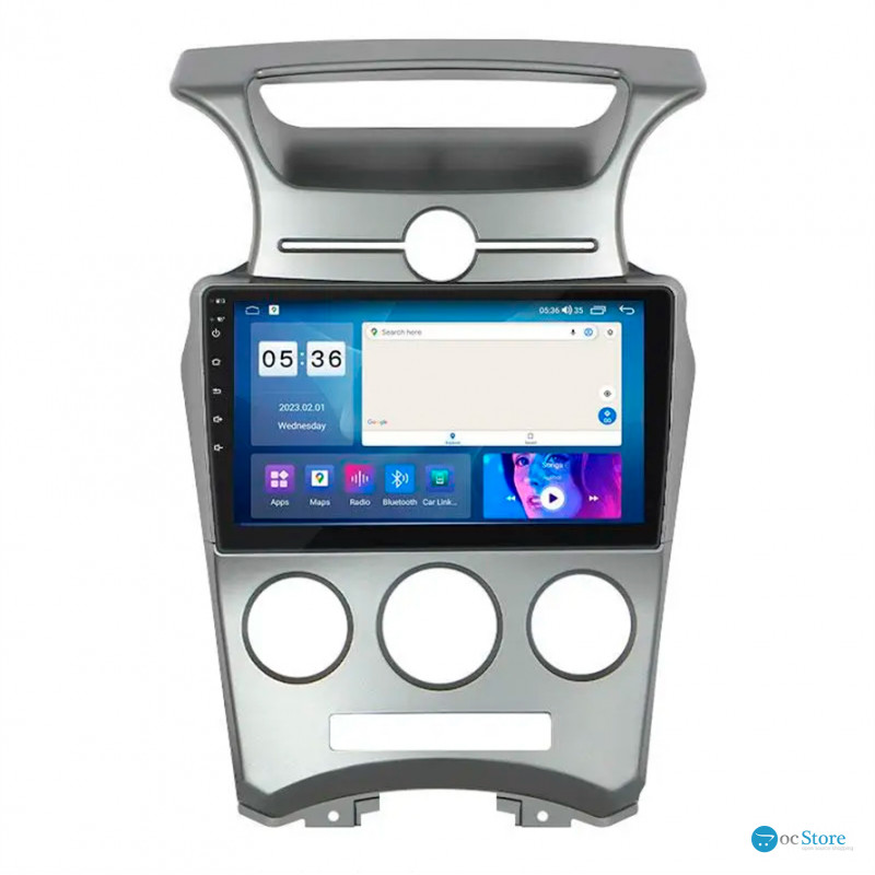 Штатная магнитола Lesko для Kia Carens II (UN) Auto AC 2006-2012 экран 9" 4/64Gb CarPlay 4G Wi-Fi GPS Prime