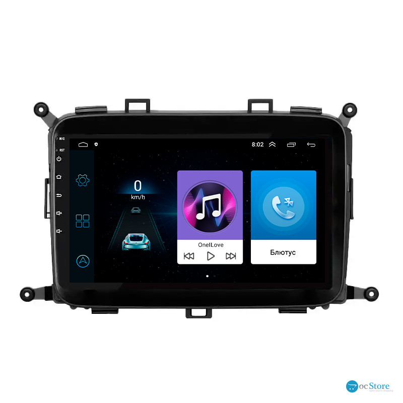 Штатная магнитола Lesko для Kia Carens III (RP) 2013-2019 экран 9" 1/16Gb Wi-Fi GPS Base