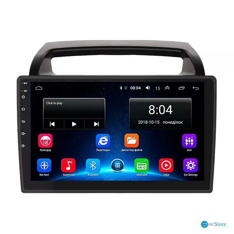 Штатная магнитола Lesko для Kia Carnival II 2006-2014 экран 9" 2/32Gb Wi-Fi GPS Base