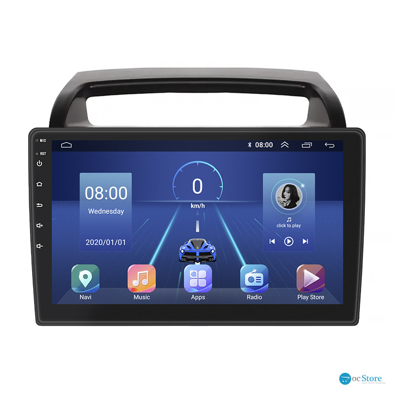 Штатная магнитола Lesko для Kia Carnival II 2006-2014 экран 9" 2/32Gb 4G Wi-Fi GPS Top