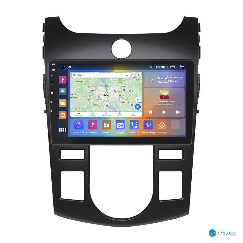 Штатная магнитола Lesko для Kia Cerato II 2008-2013 экран 9" 4/64Gb CarPlay 4G Wi-Fi GPS Prime