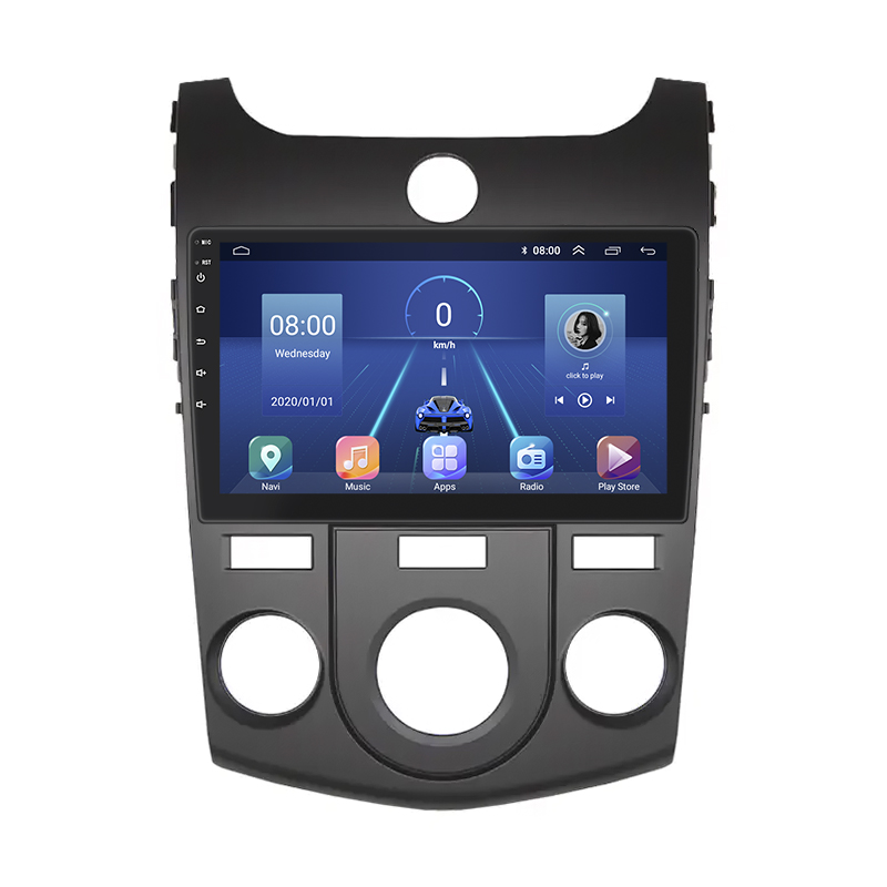 Штатная магнитола Lesko для Kia Cerato II Manual AC 2008-2013 экран 9" 2/32Gb 4G Wi-Fi GPS Top