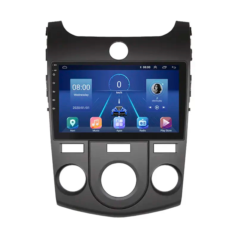 Штатная магнитола Lesko для Kia Cerato II Manual AC 2008-2013 экран 9" 6/128Gb 4G Wi-Fi GPS Top