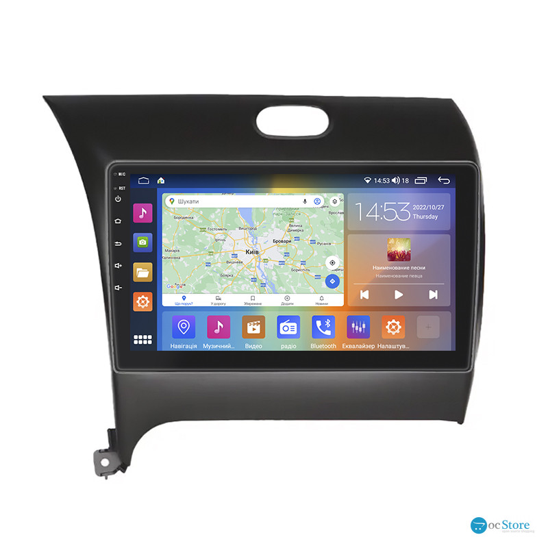 Штатная магнитола Lesko для Kia Cerato III 2013-2016 экран 9" 2/32Gb CarPlay 4G Wi-Fi GPS Prime