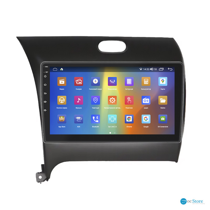 Штатная магнитола Lesko для Kia Cerato III 2013-2016 экран 9" 2/32Gb CarPlay 4G Wi-Fi GPS Prime