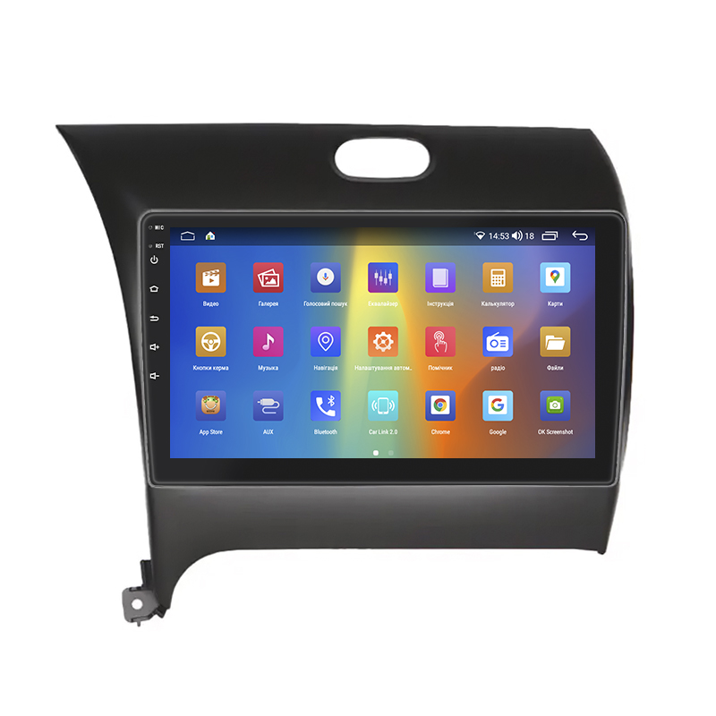 Штатная магнитола Lesko для Kia Cerato III 2013-2016 экран 9" 2/32Gb CarPlay 4G Wi-Fi GPS Prime