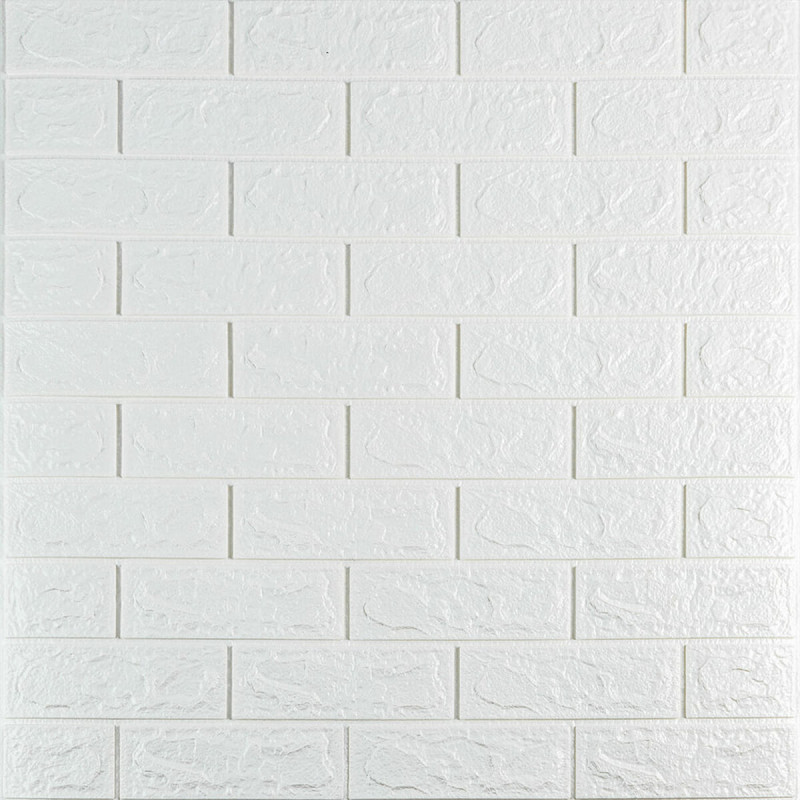 3D панель самоклеюча 690х780х5мм цегла Білий (001-5) SW-00000029