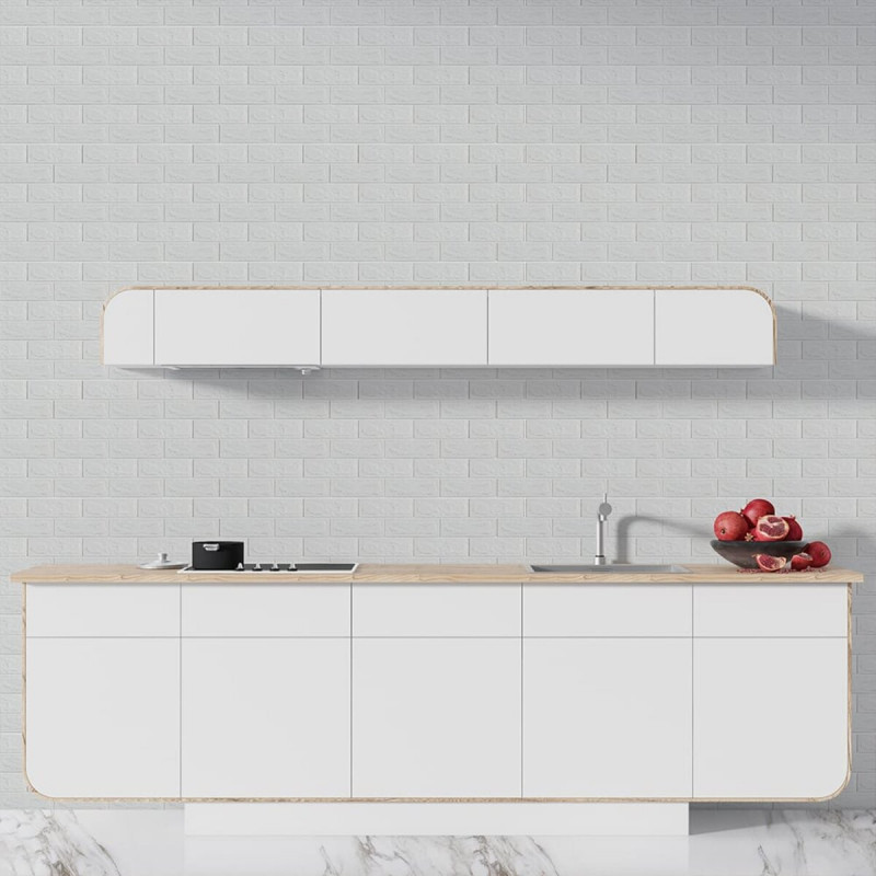 3D панель самоклеюча 690х780х5мм цегла Білий (001-5) SW-00000029