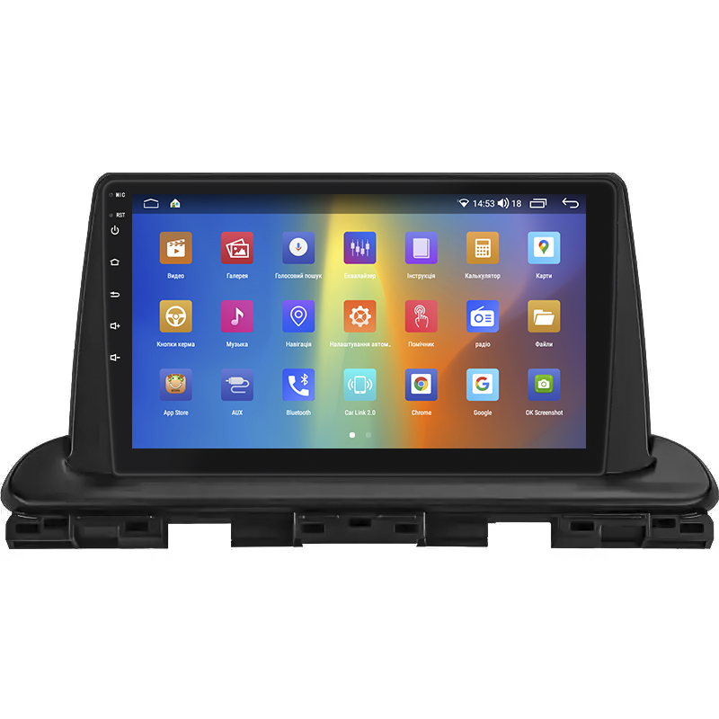 Штатная магнитола Lesko для Kia Cerato IV 2018-2021 экран 9" 2/32Gb CarPlay 4G Wi-Fi GPS Prime