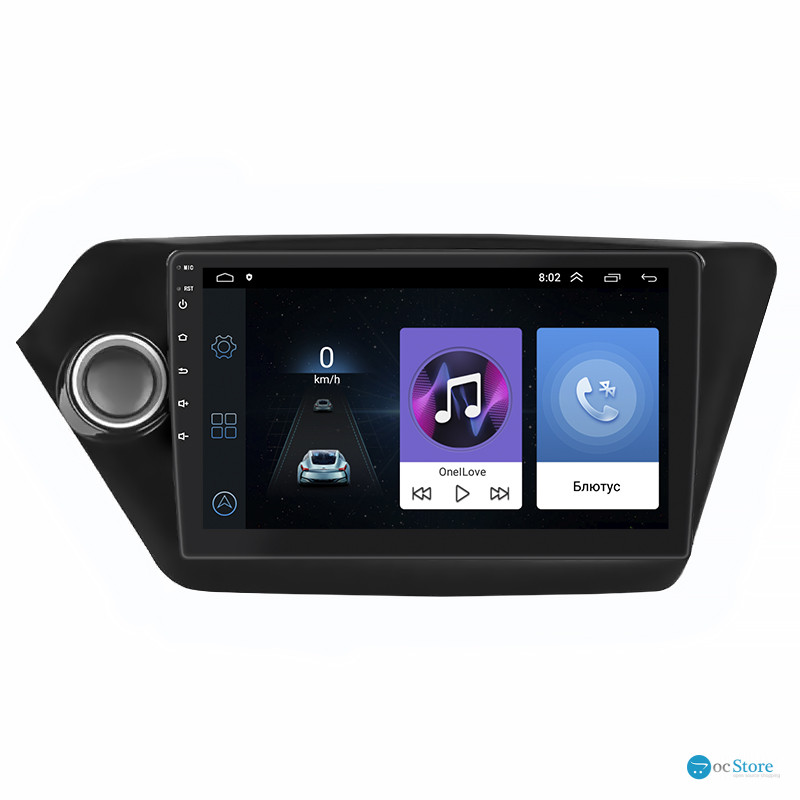 Штатная магнитола Lesko для Kia K2 III (QB) 2011-2017 экран 9" 1/16Gb Wi-Fi GPS Base