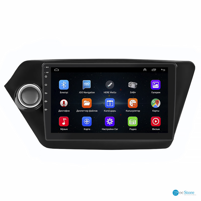 Штатная магнитола Lesko для Kia K2 III (QB) 2011-2017 экран 9" 1/16Gb Wi-Fi GPS Base
