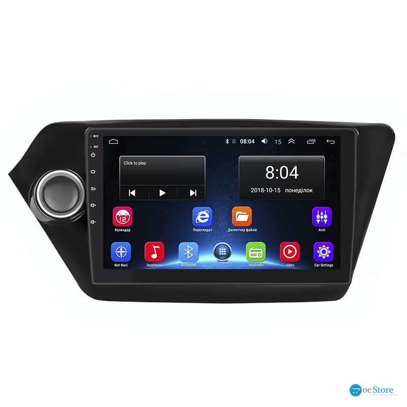 Штатная магнитола Lesko для Kia K2 III (QB) 2011-2017 экран 9" 2/32Gb Wi-Fi GPS Base