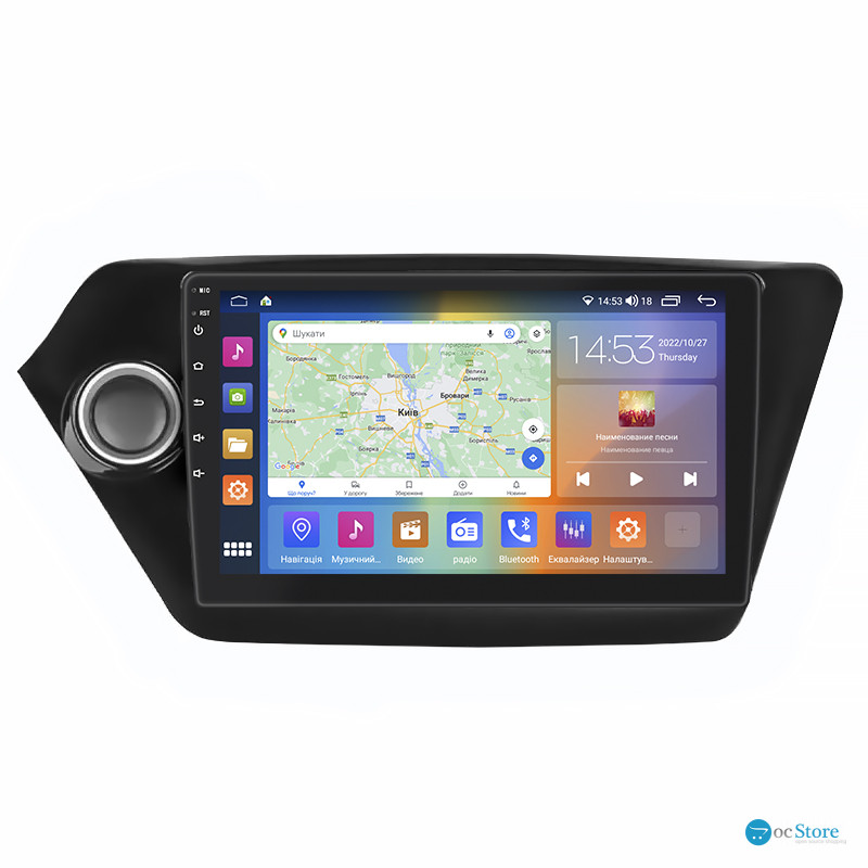 Штатная магнитола Lesko для Kia K2 III (QB) 2011-2017 экран 9" 2/32Gb CarPlay 4G Wi-Fi GPS Prime
