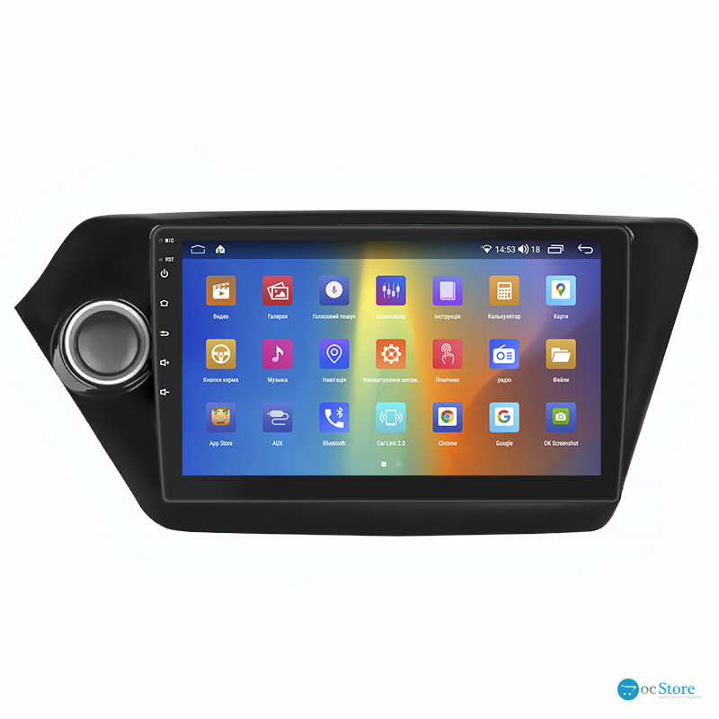 Штатная магнитола Lesko для Kia K2 III (QB) 2011-2017 экран 9" 2/32Gb CarPlay 4G Wi-Fi GPS Prime