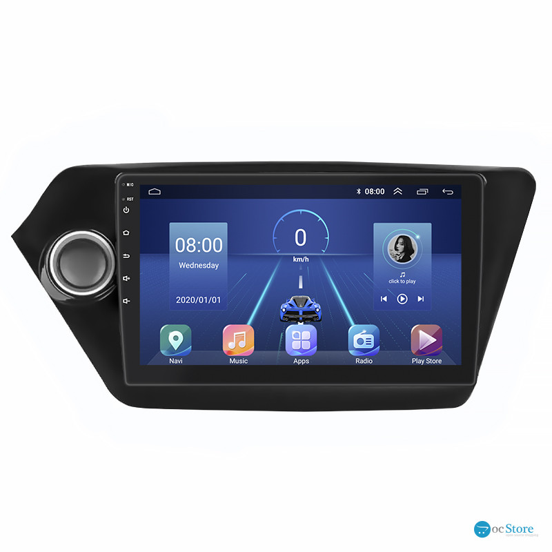 Штатная магнитола Lesko для Kia K2 III (QB) 2011-2017 экран 9" 4/64Gb 4G Wi-Fi GPS Top