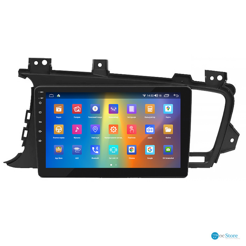 Штатная магнитола Lesko для Kia K5 I 2010-2013 экран 9" 2/32Gb CarPlay 4G Wi-Fi GPS Prime