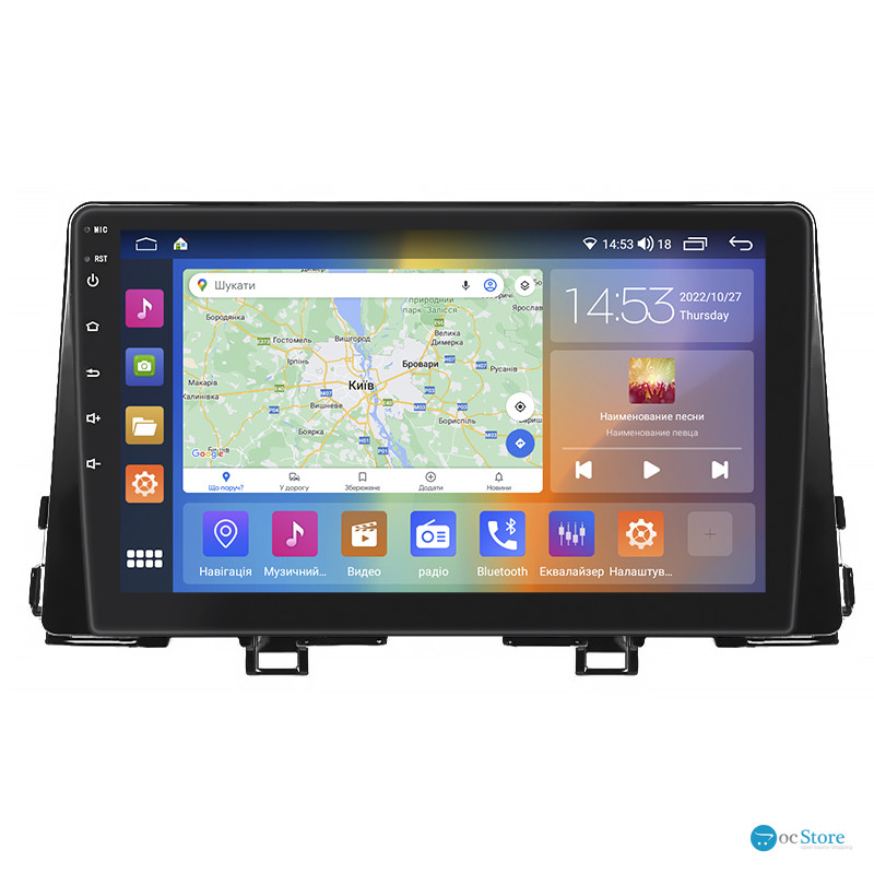 Штатная магнитола Lesko для Kia Morning III 2017-н.в. экран 9" 4/64Gb CarPlay 4G Wi-Fi GPS Prime